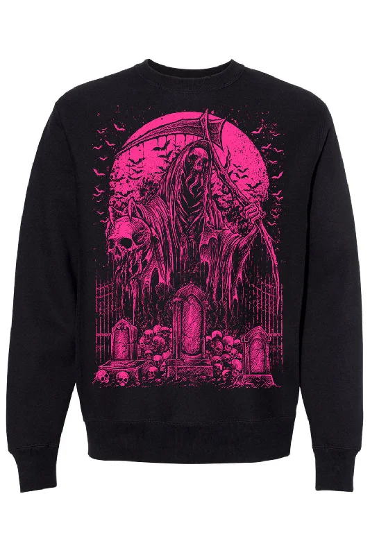 Graveyard Grim Reaper Sweatshirt [PINK]