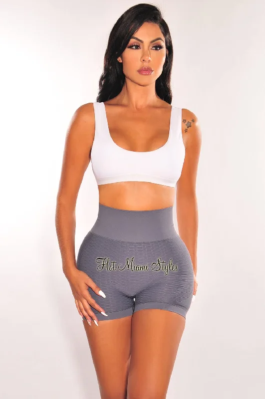 hms-fit-dusty-blue-high-waist-butt-lifting-textured-shorts