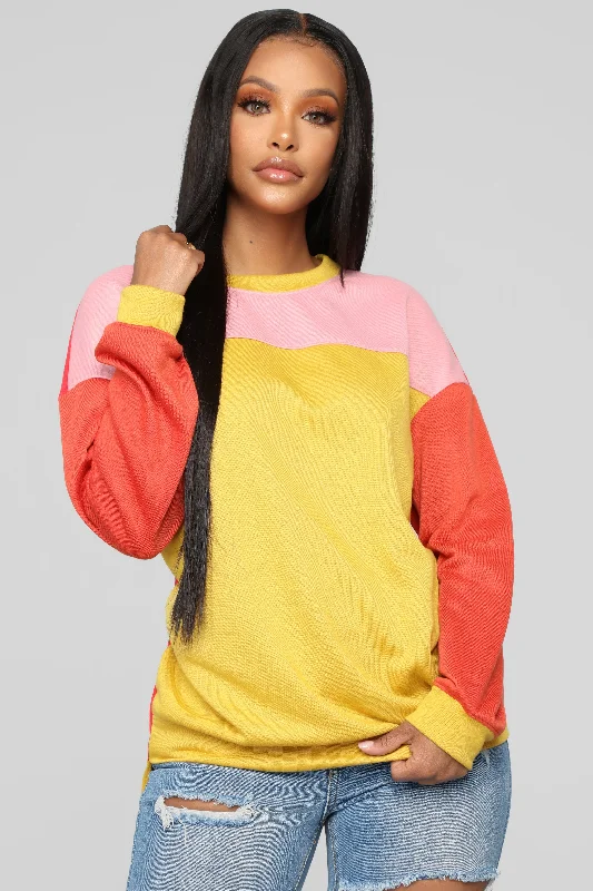 I'm Blocking You Sweatshirt - Yellow/Combo