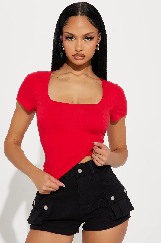 Joseline Crop Top - Red