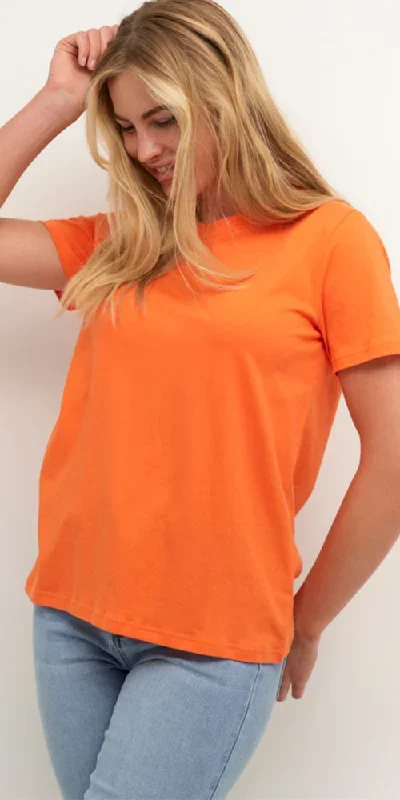 kaffe-cotton-crew-neck-tee-orange