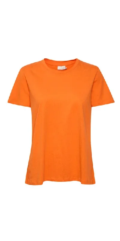 kaffe-cotton-crew-neck-tee-orange