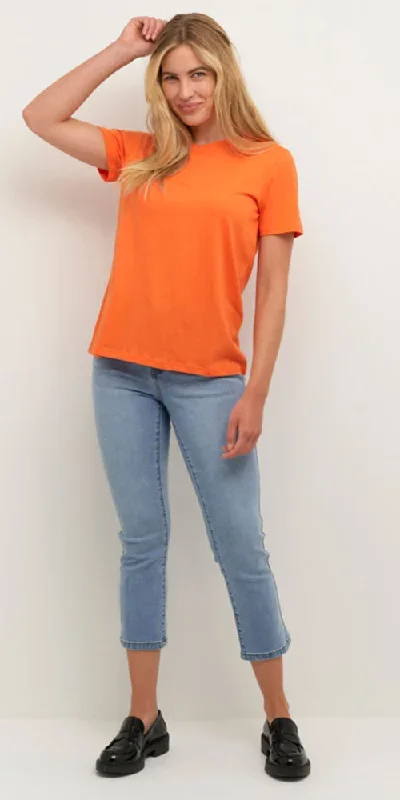 kaffe-cotton-crew-neck-tee-orange