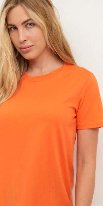 kaffe-cotton-crew-neck-tee-orange