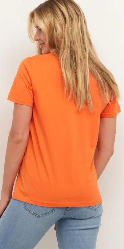 kaffe-cotton-crew-neck-tee-orange