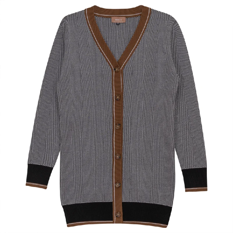 midi-sweater-knit-herringbone-design-cardigan