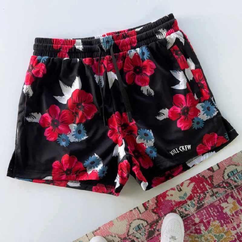 muay-thai-shorts-mid-thigh-cut-floral-black-1