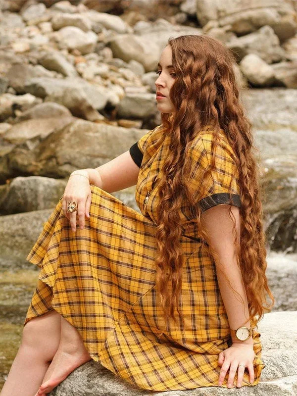 mustard-1950s-plaid-belt-swing-dress