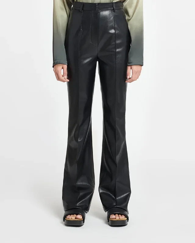 Leena - Okobor Alt-Leather Pants - Black