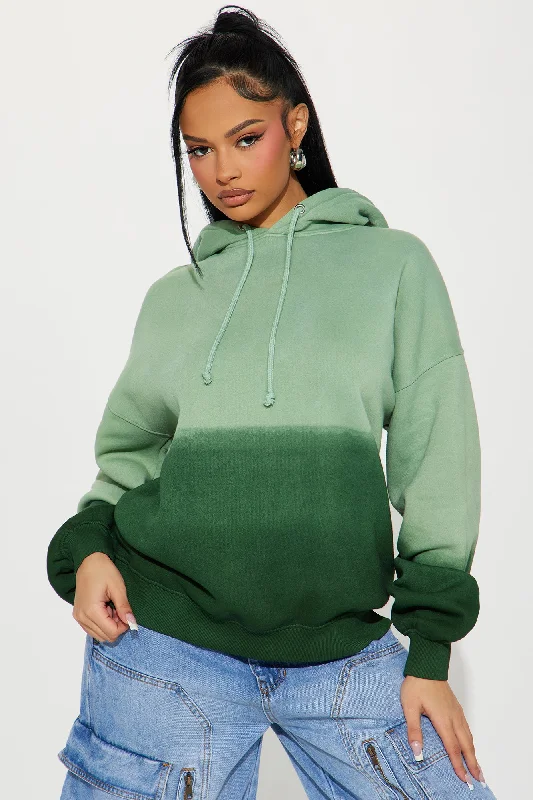 Off Duty Ombre Fleece Sweatshirt - Green