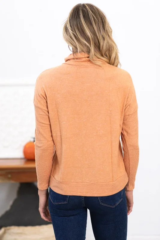 orange-cowl-neck-top-with-kangaroo-pocket