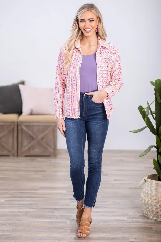 pink-multicolor-aztec-stripe-jacket