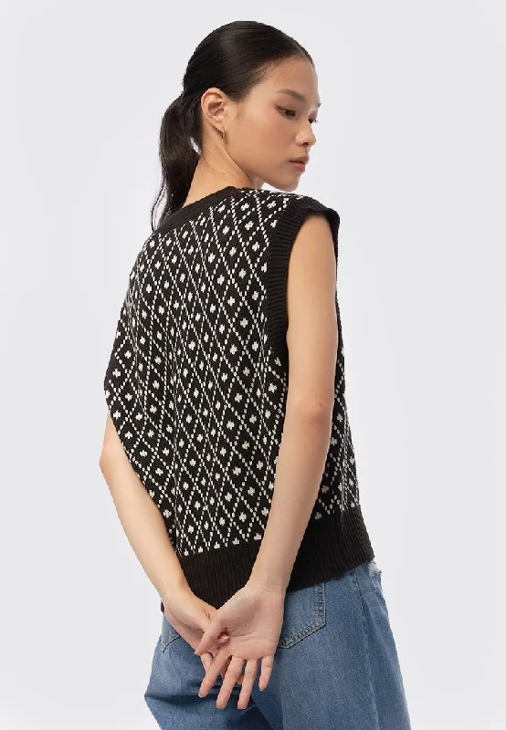 printed-knit-vest-24g025-black