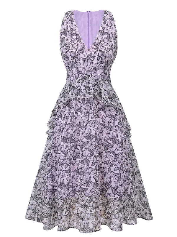 purple-1930s-butterfly-v-neck-sleeveless-dress