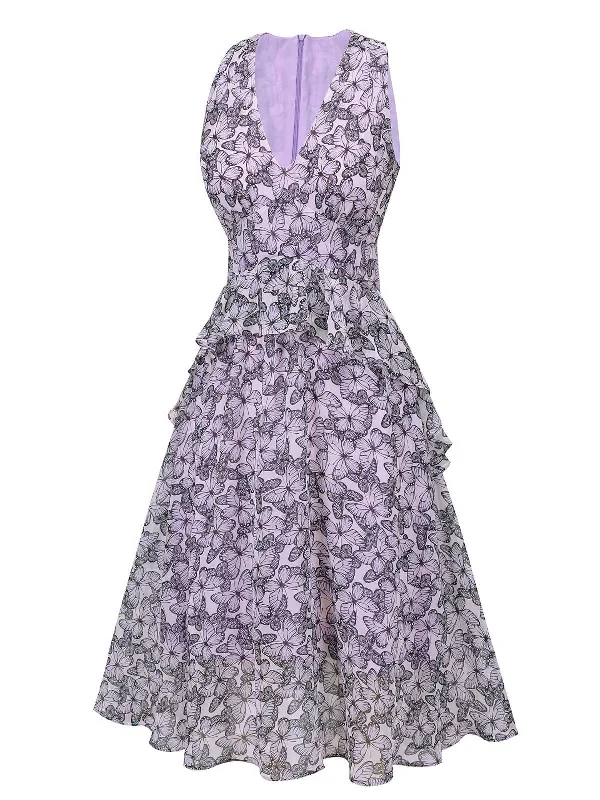 purple-1930s-butterfly-v-neck-sleeveless-dress