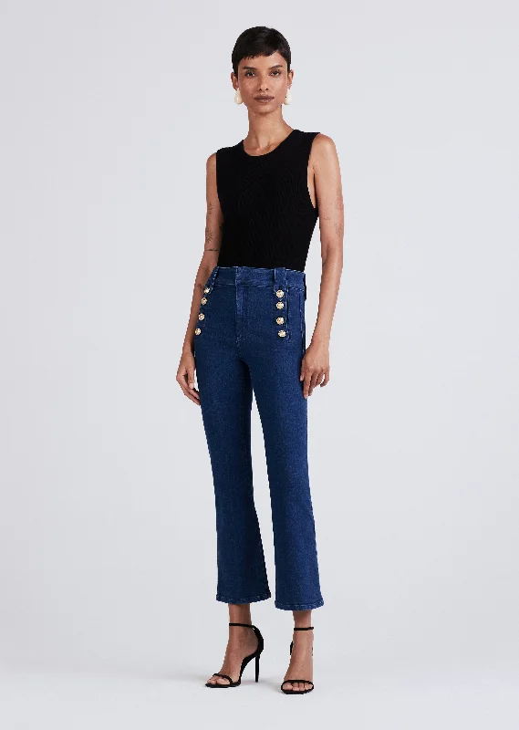 Robertson Crop Flare Jeans - Dark Wash