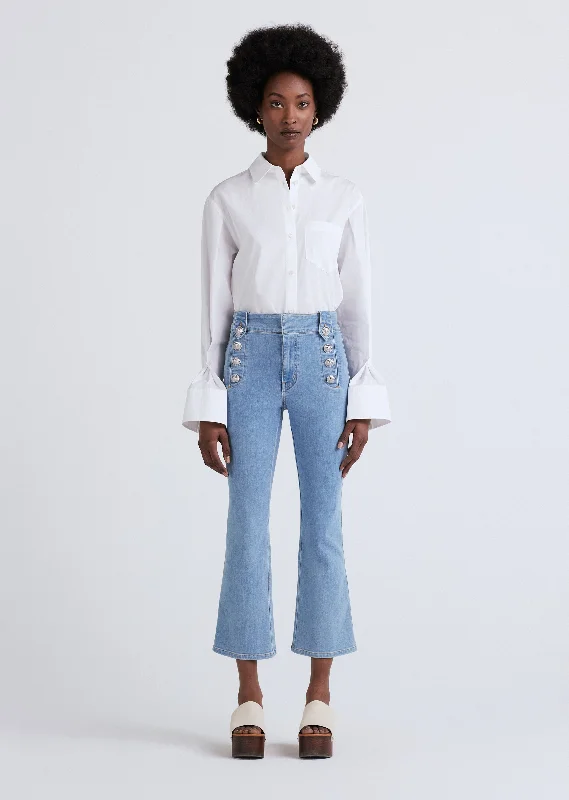 Robertson Crop Flare Jeans - Dover Light