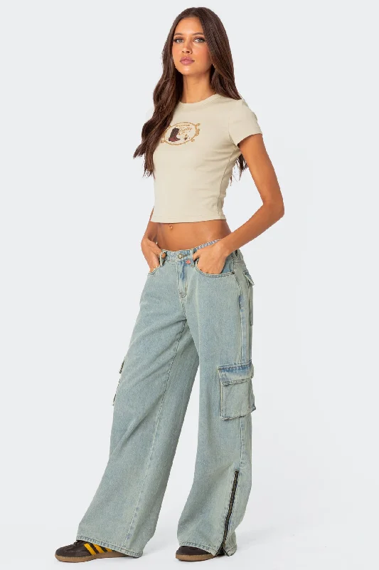 Andi Low Rise Cargo Jeans