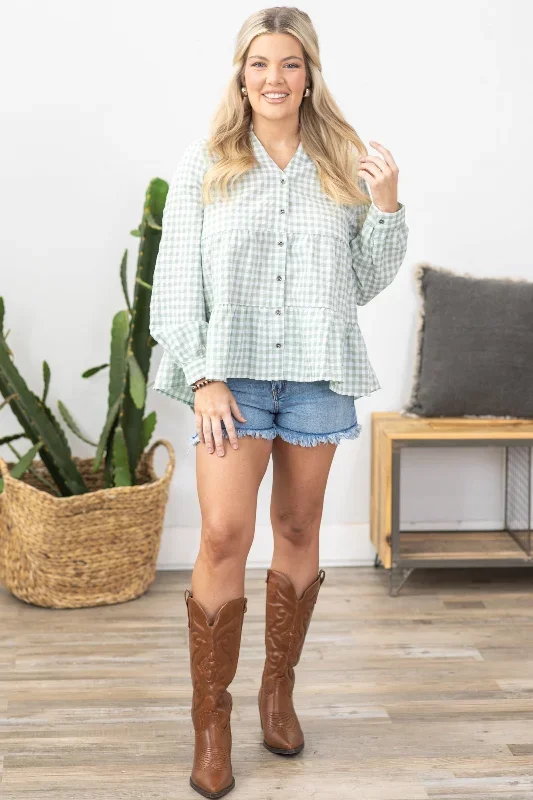 sage-checkered-long-sleeve-button-up-woven-top