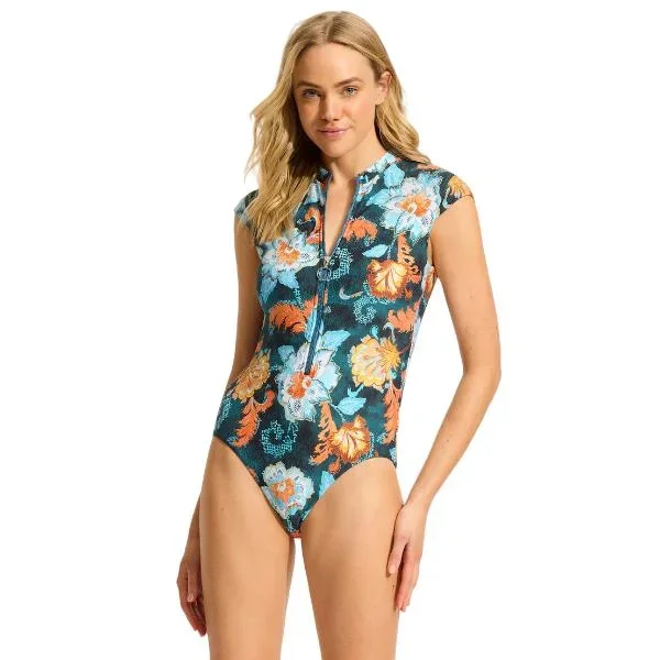 SEAFOLLY - Spring Festival Zip Front One Piece