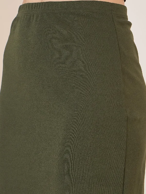 sk6440ve-berrylush-women-solid-olive-green-high-rise-elastic-waist-slip-on-straight-hem-knitted-pencil-mini-skirt