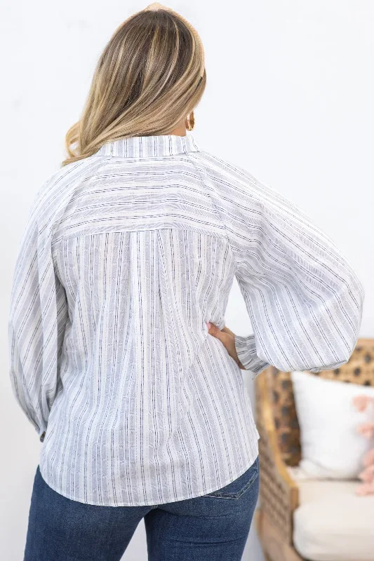 slate-blue-stripe-balloon-sleeve-woven-top