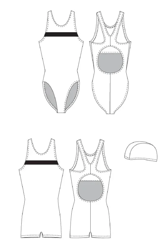 swimsuit-legsuit-and-swim-cap-sewing-pattern