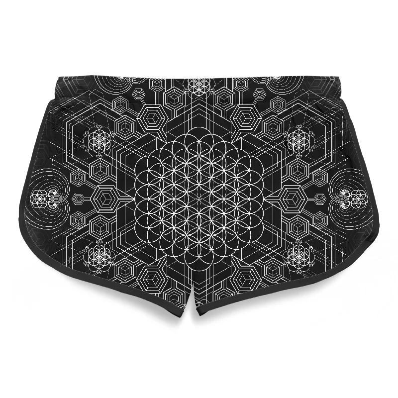 unveiling-the-grid-black-womens-retro-shorts