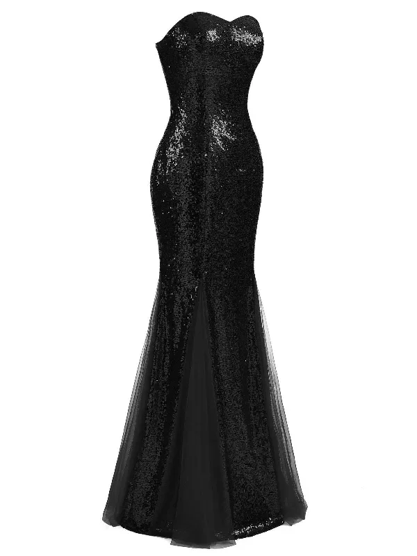 vintage-sequin-strapless-dress