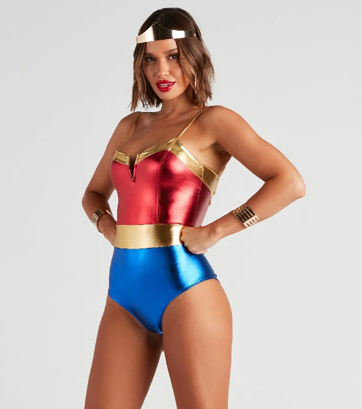 warrior-woman-color-block-metallic-bodysuit-060014416091