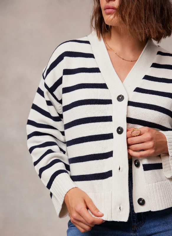 white-cotton-blend-stripe-boxy-cardigan