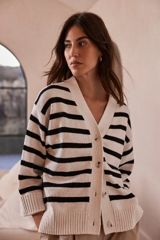 white-cotton-blend-stripe-boxy-cardigan