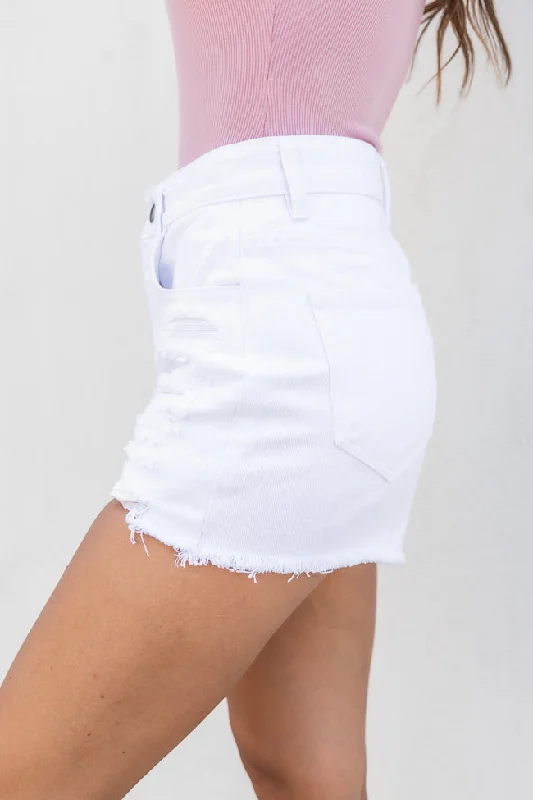 white-distressed-denim-shorts